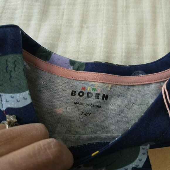 NWT Mini Boden Navy Starboard Pigeon Dress 7/8 - Picture 4 of 4